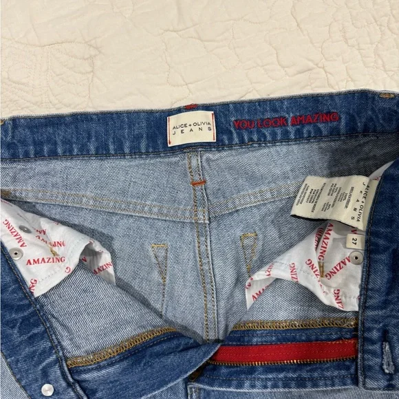 Alice + Olivia / Women’s Blue Denim Jeans / Amazing Boyfriend jean Size 27 - Picture 10 of 14